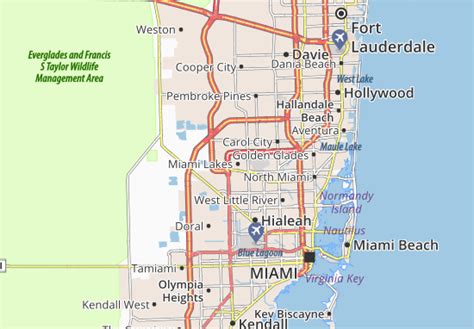 MICHELIN Miami Lakes map - ViaMichelin