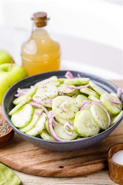 The Best Apple Cider Vinegar Cucumber Salad Ever (ermahgerd ...