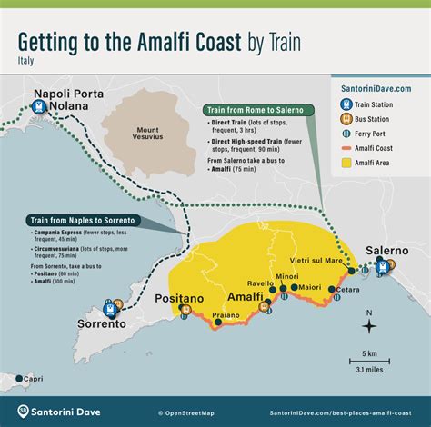 Amalfi Coast Maps - Towns & Cities