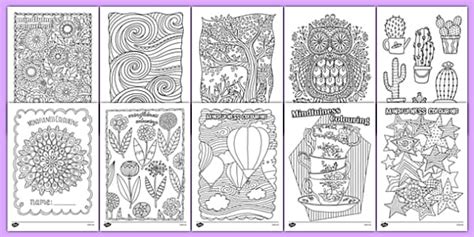 Mindfulness Colouring Sheets Bumper Pack for Kids - Wellbeing