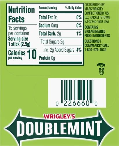 Wrigley's Doublemint® Chewing Gum, 15 ct - Fry’s Food Stores