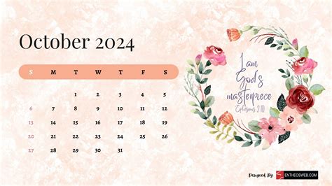 October 2024 Calendar Wallpaper - Wynne Karlotte