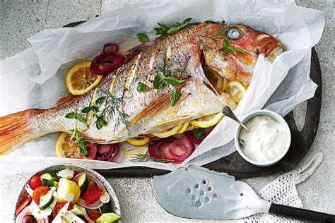 grilled whole red snapper greek style