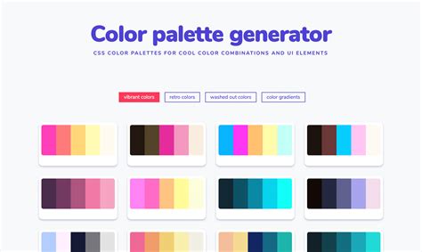 Color Palette Generator - Quick and easy CSS color palettes for ...