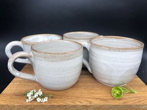 Handmade Ceramic Mugs Rustic Stoneware Coffee Cups with | Etsy