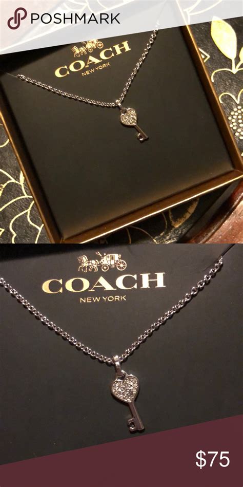 Coach necklace- silver | Silver necklaces, Necklace, Coach jewelry