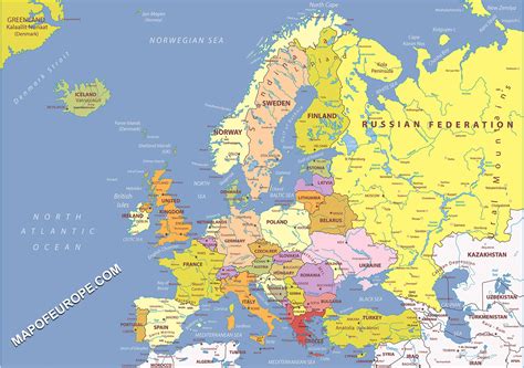 Map Europe With Countries – Topographic Map of Usa with States