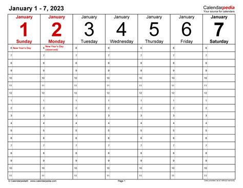 2023 Calendar With Week Count - Time and Date Calendar 2023 Canada