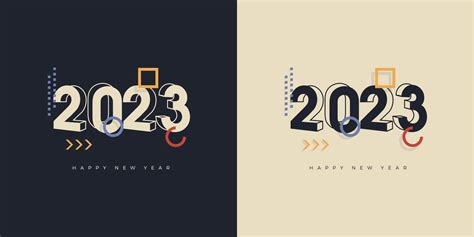 2023 logo design for happy new year poster 10749894 Vector Art at Vecteezy