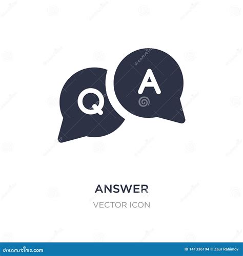 Answer Icon on White Background. Simple Element Illustration from UI ...