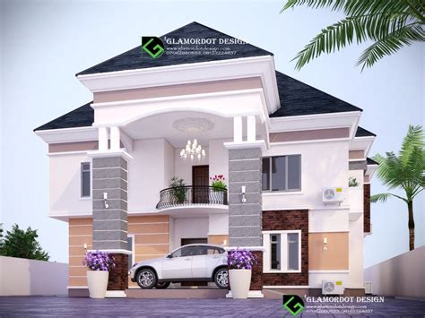 Traditional 4 bedroom duplex design. Nigeria | Duplex house design ...