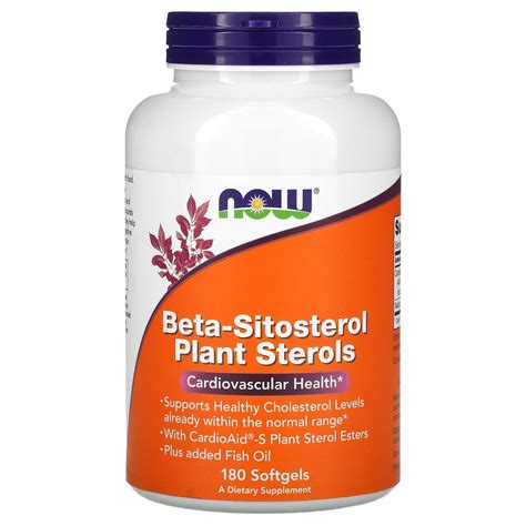 NOW Foods, Beta-Sitosterol Plant Sterols, 180 Softgels