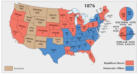 US Election of 1876 Map - GIS Geography