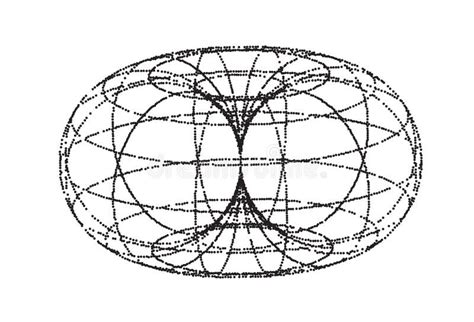 Wireframe Torus 3d. Vector Shape of Torus Field Stock Vector ...