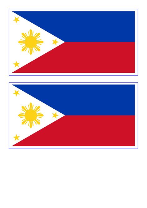 Philippines Flag - Free Printable Philippines Flag | Flag template ...