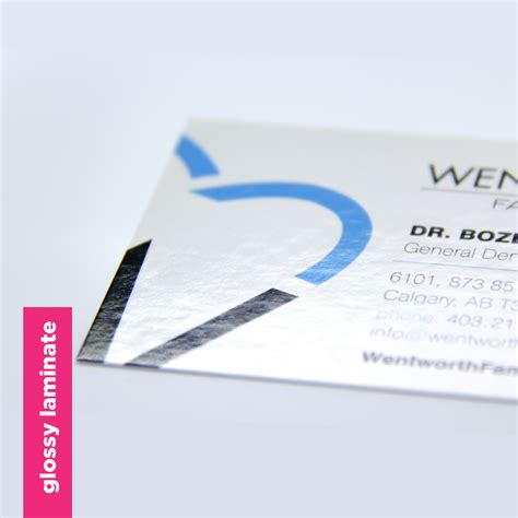 Glossy Laminated Business Cards | PTI+