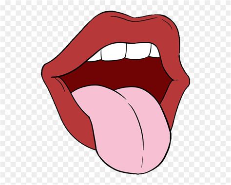 Download How To Draw Mouth And Tongue Clipart (#3096233) - PinClipart