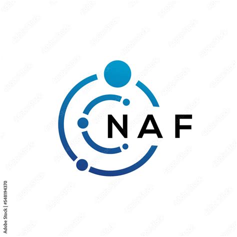 NAF letter technology logo design on white background. NAF creative ...