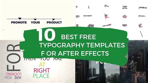 10 Best After Effects Typography Templates Free Download - YouTube