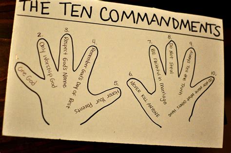 Craft Ideas For 10 Commandments