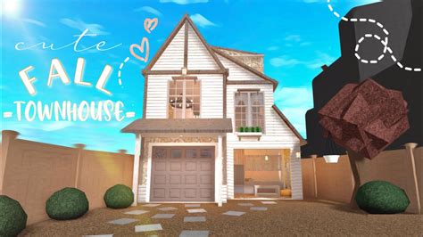 Bloxburg: Cute Fall Townhouse 🐻 - YouTube