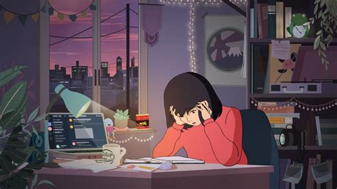 Anime Studying Aesthetic Wallpaper - just-imaginee