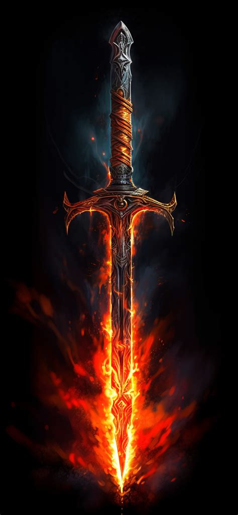 Fire Sword Black Wallpapers - Fire Sword Wallpapers for iPhone 4k