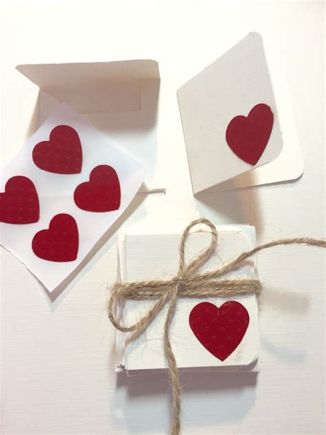 Valentines Day Love Notes 2 X 2 Mini Note Cards Red Hearts - Etsy