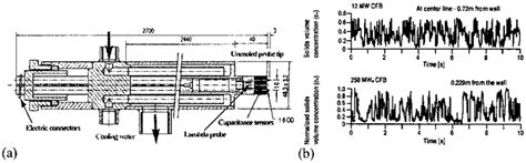 An example of a capacitance probe. (a) High-temperature two-needle ...