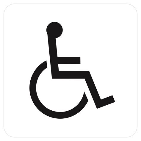 Wheelchair Symbol - Economy ADA signs with Braille - Winmark Stamp ...