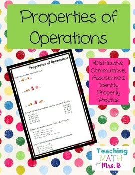 Algebraic Properties Worksheet by Sprinkled Donut Teacher | TPT