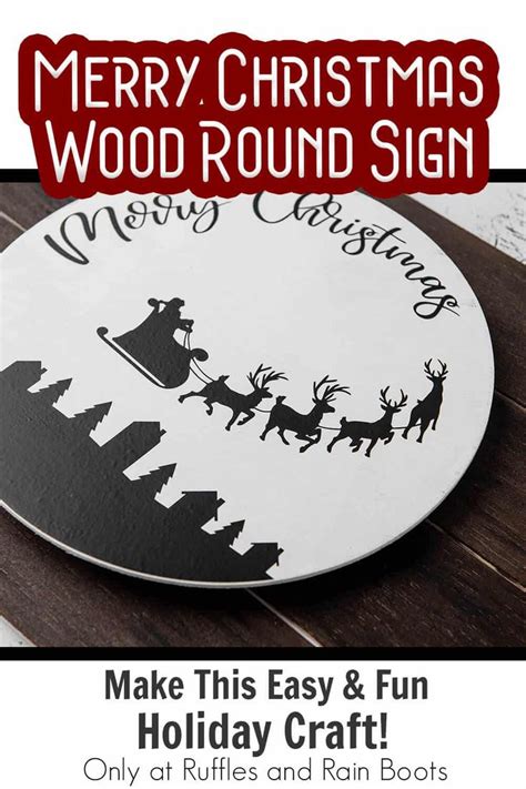 This Merry Christmas Wood Round Sign is a Quick Holiday Craft ...