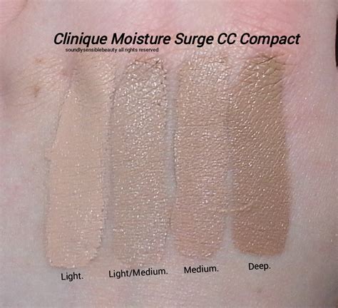 Clinique Moisture Surge CC Compact; Review & Swatches of Shades