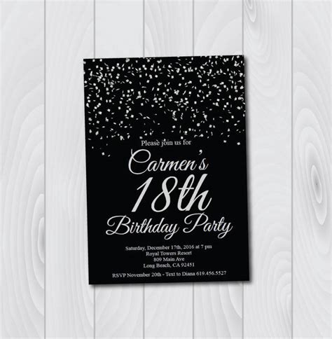 18th Birthday Invitation - 19+ Examples, Illustrator, Word, Pages ...