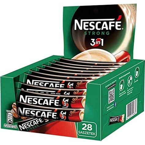 Nescafe 3 in 1 Strong Instant Coffee Single Packets 28x18g - Walmart ...