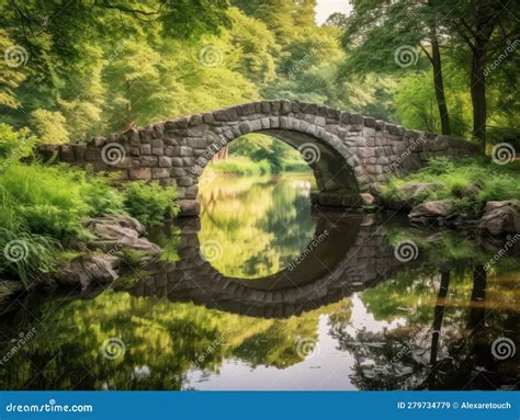 Arch Roman Bridge Across the River.Monument of Ancient Roman ...