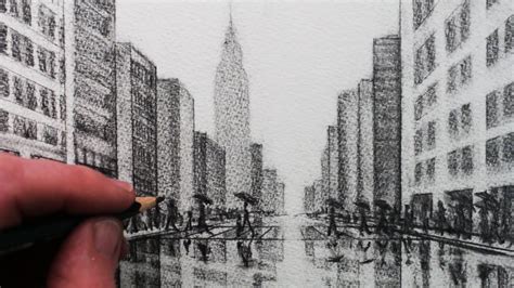 Pencil Drawing Cityscape