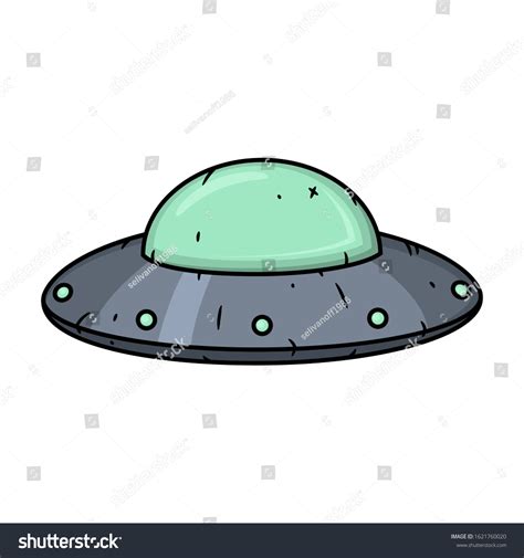 Flying Saucer Ufo Cartoon Alien Spaceship Stock Vector (Royalty Free ...