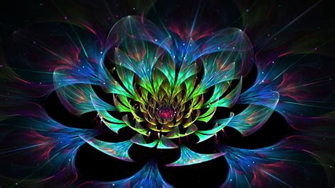 Abstract colorful Lotus 3D flower - Art Design