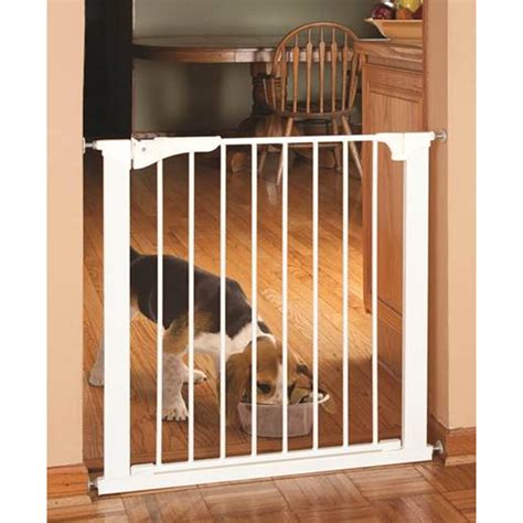 KidCo Command Pressure Mounted Dog Gate, White, 1.75"L x 32"W x 29.50"H ...