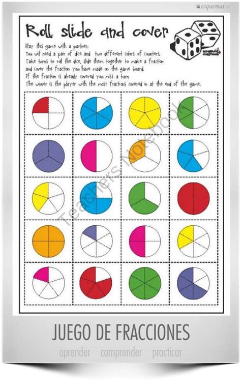 Juego de fracciones | Fractions, Jeux de fraction, Classe de mathématiques