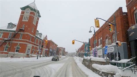 Winter Road Trip to Bracebridge Ontario Canada, Snowy Canadian Town and ...