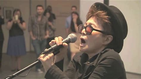 Yoko Ono Screaming at Art Show! Fixed - YouTube