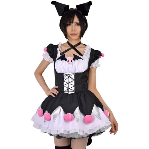 Kuromi x 8mm Cosplay Maid One piece size L Sanrio Kawaii f/s Japan New ...