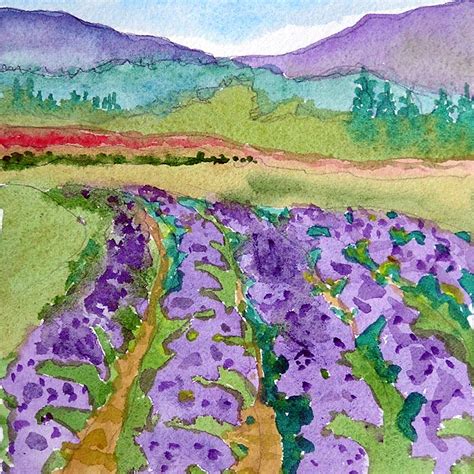 Lavender Fields - Painting by Forrest Gallery