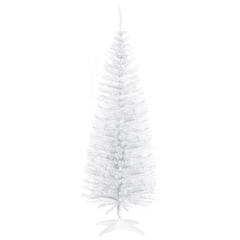 HOMCOM 5T Artificial Pine Pencil Slim Tall Christmas Tree with Branch ...