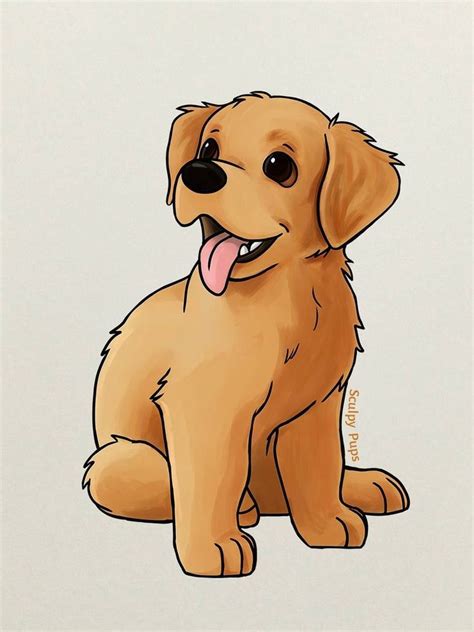 Golden Retriever puppy drawing by SculptedPups on DeviantArt | Dibujo ...