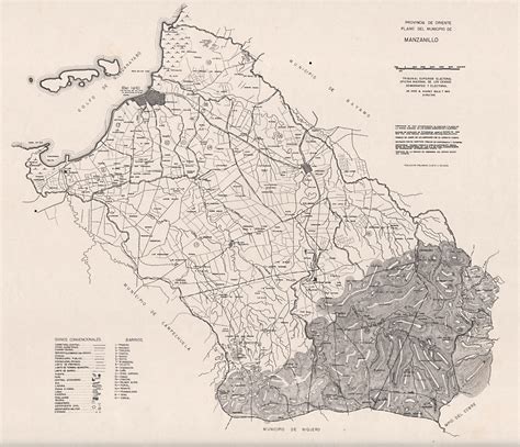 Vintage Cuba Maps - Mapas > Manzanillo, Cuba Mapa del Municipio, 1953 ...