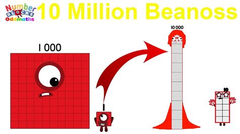 Numberblocks Figuring | Numberblock 10 Million Beanoss - YouTube