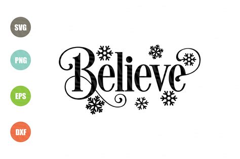 Believe SVG Christmas Design